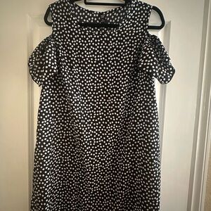 Black and White little flower Dress